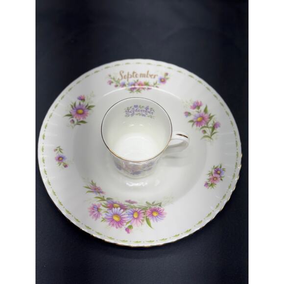 Royal Albert Bone China September Bowl & Duchess September Teacup – Daisies - Picture 2 of 15